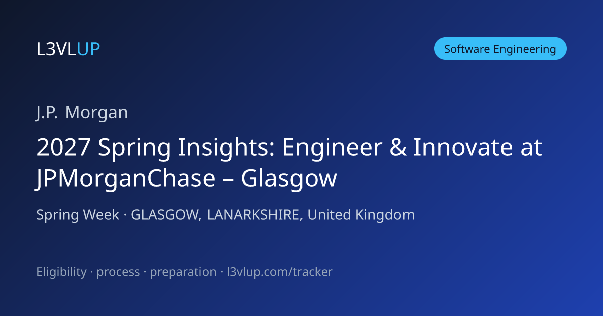 J.P. Morgan 2027 Spring Insights – Glasgow | L3VLUP